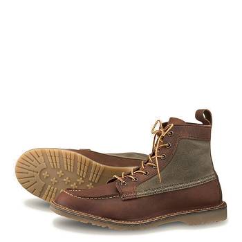 Red Wing Férfi Weekender Vászon Moc 6 Inch Bakancs Gesztenyebarna